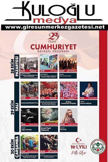 Giresun Belediyesi'nden Cumhuriyet Bayramı