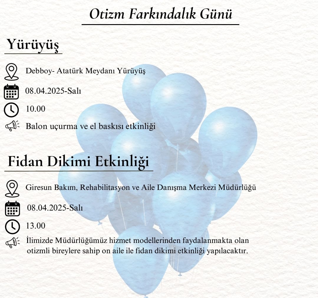 Giresun’da Otizm Farkındalık Günü
