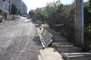 Giresun Belediyesi merdiven inşaatları