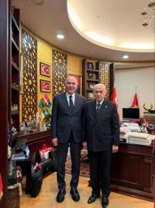 DUROĞLU BELEDİYE BAŞKANI HALİL ÇETİN’DEN GENEL BAŞKAN DEVLET BAHÇELİ’YE ZİYARET