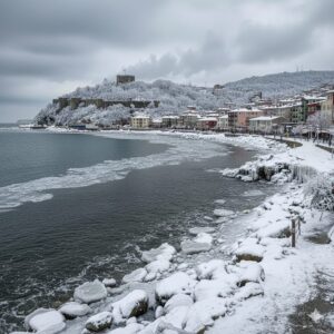 Giresun da sert kış