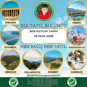 EGEMEN İÇİN UMUT TATİL ÇEKİLİŞİ DÜZENLENİYOR