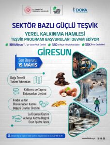 GİRESUN’DA YATIRIMCILARA DESTEK: BAŞVURULAR BAŞLADI