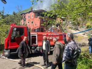 TEKKE MAHALLESİ’NDEKİ YANGINA DUROĞLU VE GİRESUN İTFAİYESİ SEFERBER OLDU