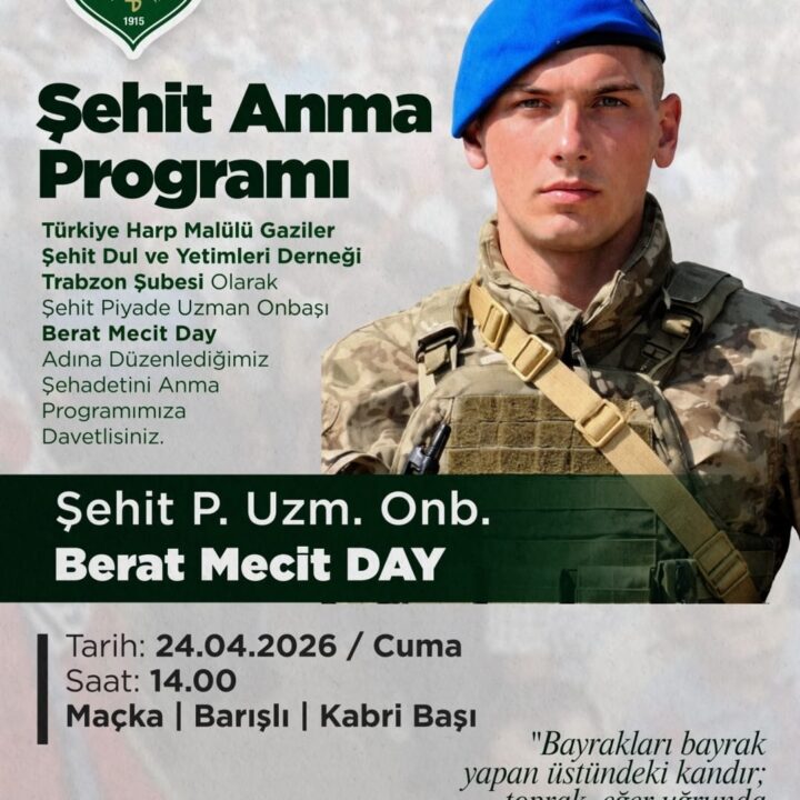 ŞEHİT PİYADE UZMAN ONBAŞI BERAT MECİT DAY İÇİN KABRİ BAŞINDA ANMA PROGRAMI