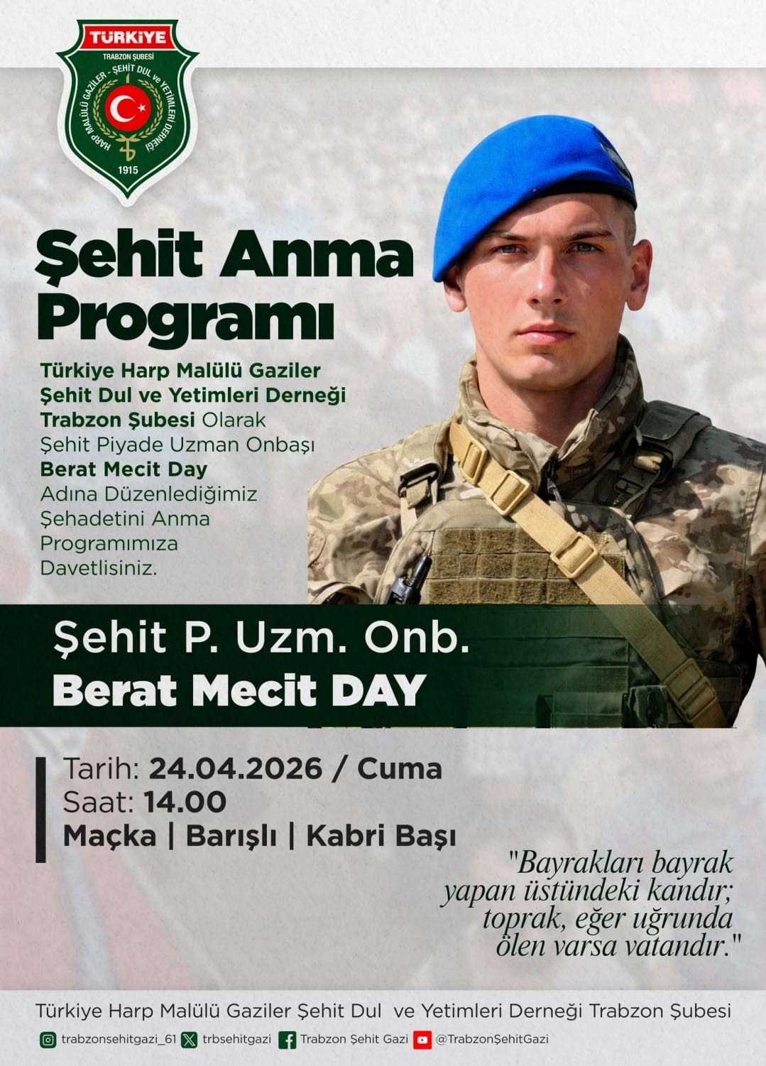 Şehit Berat Mecit Day