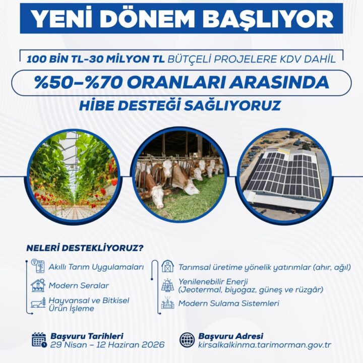 KIRSAL KALKINMA YATIRIMLARINDA YENİ DÖNEM BAŞVURULARI BAŞLADI