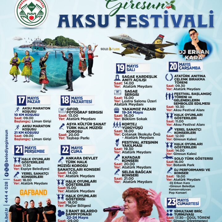 ULUSLARARASI GİRESUN AKSU FESTİVALİ İÇİN GERİ SAYIM BAŞLADI