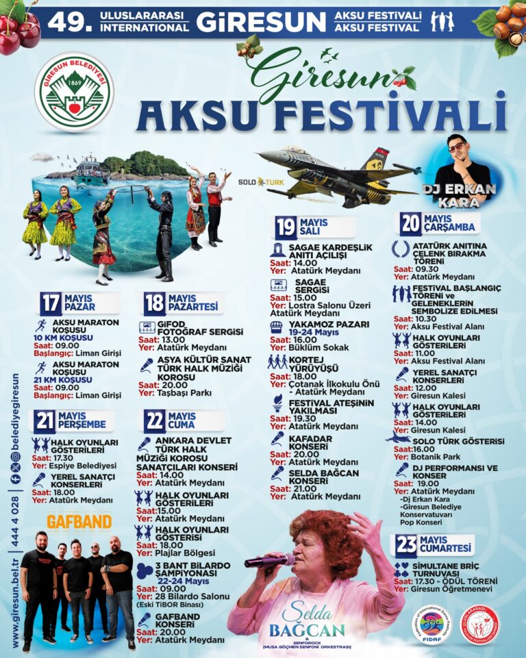 ULUSLARARASI GİRESUN AKSU FESTİVALİ İÇİN GERİ SAYIM BAŞLADI