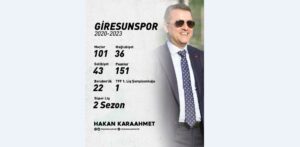 GİRESUN’A SÜPER LİG HEYECANI YAŞATAN KARAAHMET’TEN AÇIKLAMA
