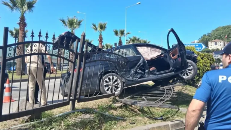 GİRESUN’DA YENİDEN REFAH PARTİLİ GEZGİN’İN MAKAM ARACI KAZA YAPTI