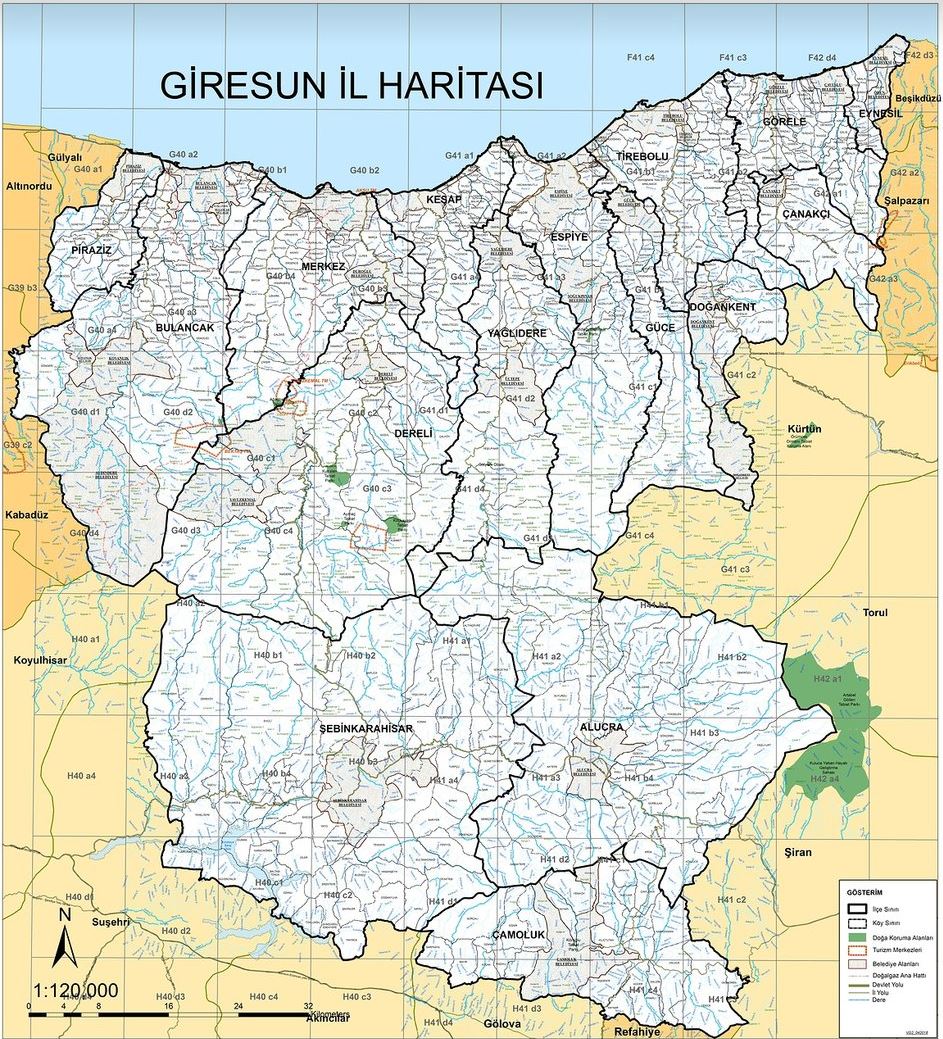 Giresun’da 9 belde bulunuyor