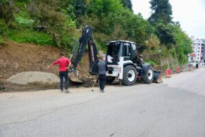 GİRESUN BELEDİYESİ: GÜRE MAHALLESİ’NDE YENİ KALDIRIM ÇALIŞMASI BAŞLADI