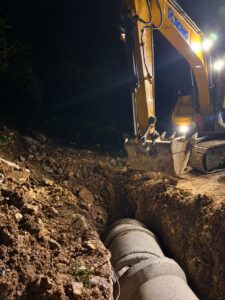 TİREBOLU KUZGUN KÖYÜNDE GECE MESAİSİ