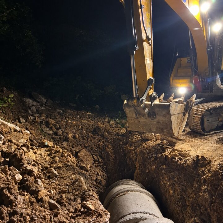 TİREBOLU KUZGUN KÖYÜNDE GECE MESAİSİ